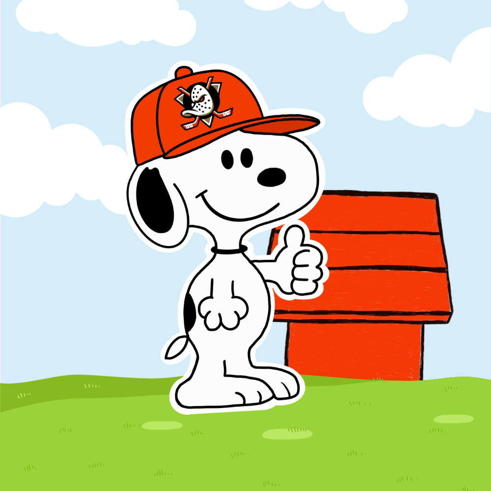 Autocollant en vinyle pour chiot inspiré des équipes de la Conférence Ouest de la LNH 2025 | Décalcomanie inspirée de Snoopy sur le thème du hockey sur glace