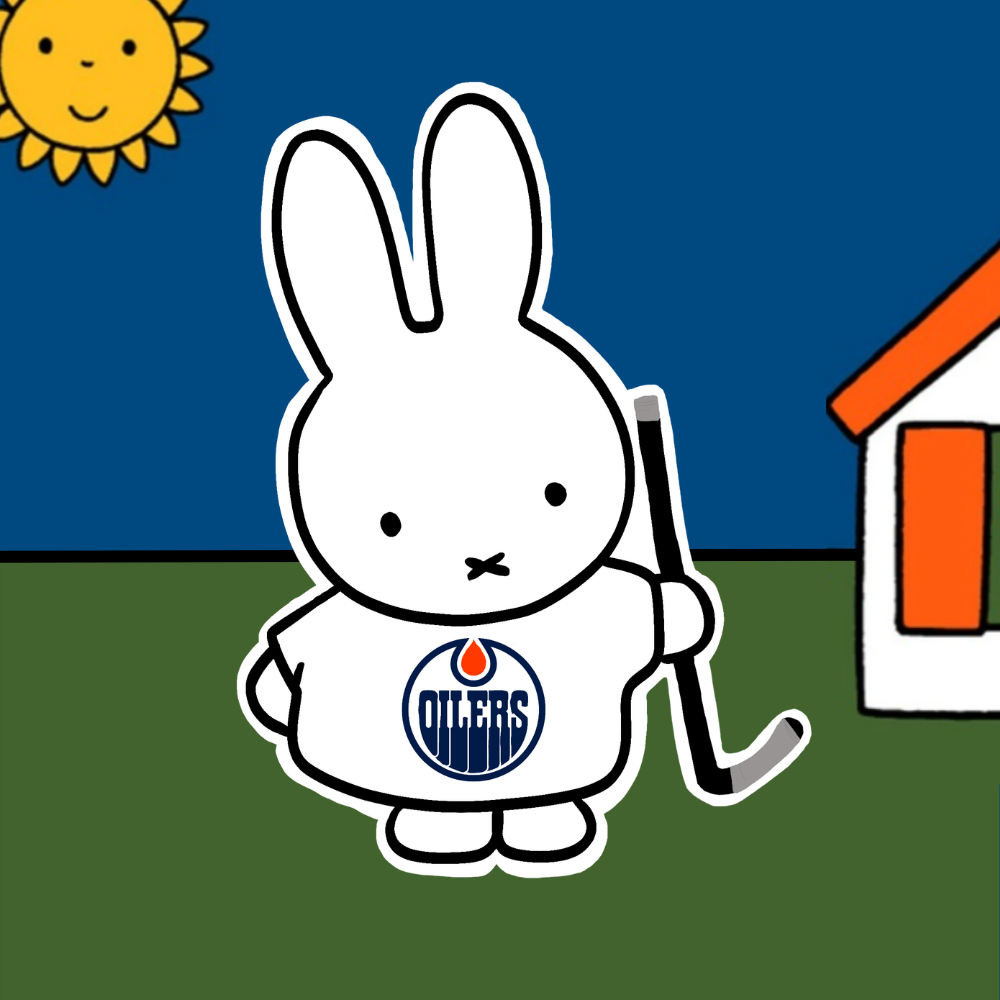 Autocollant vinyle de hockey lapin Miffy Conférence Ouest NHL | Décalque inspiré du hockey