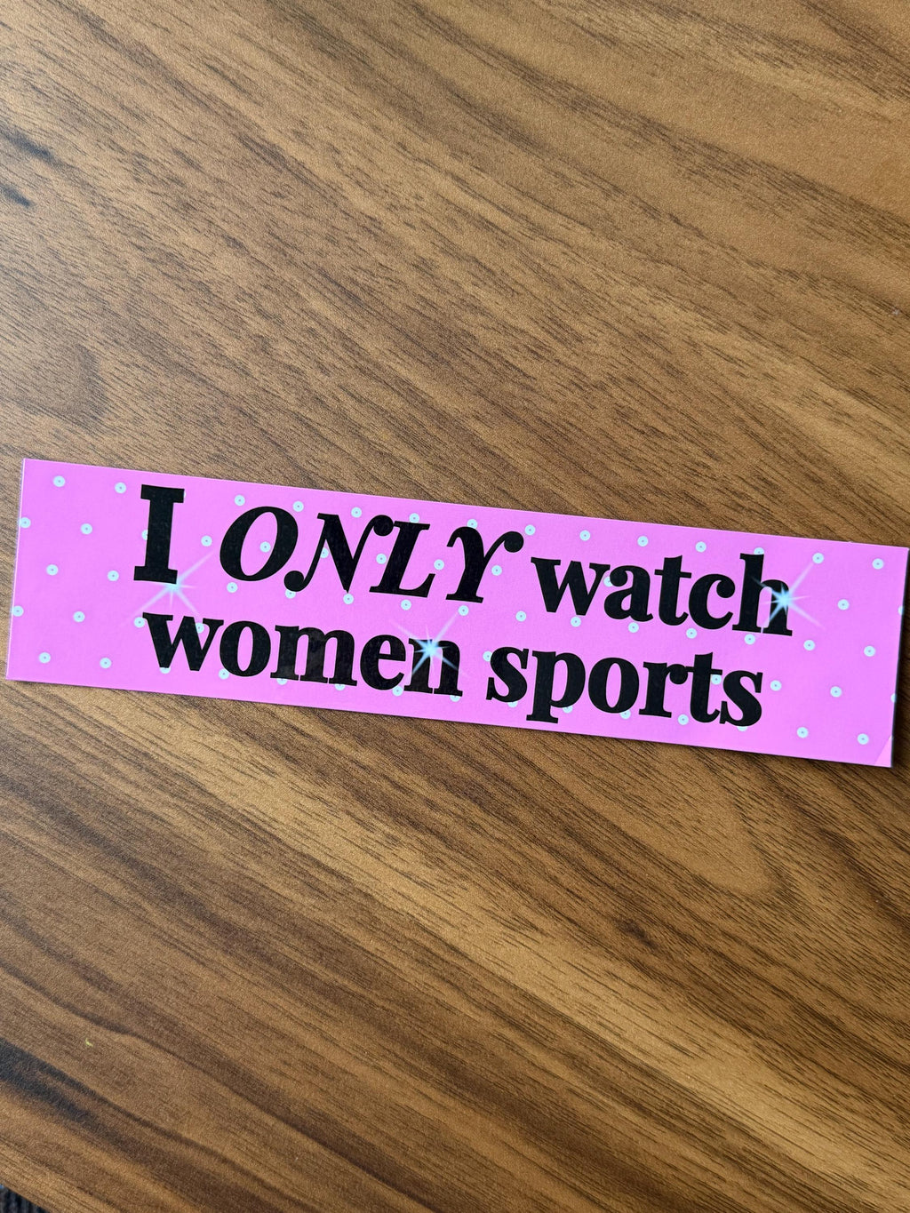 Autocollant pour pare-chocs Je ne regarde que le sport féminin | Décalcomanie