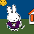 Autocollant Lapin d'inspiration Rétro/Vintage Équipe LNH | Décalque inspiré Miffy Hockey sur Glace