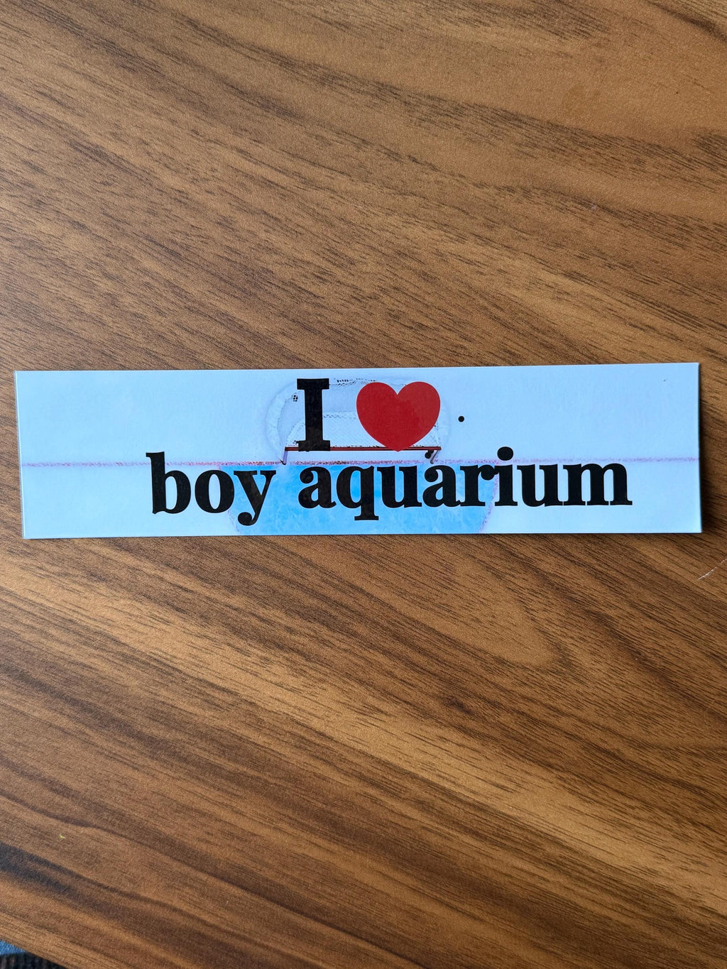 I <3 Boy Aquarium | NHL Inspired Bumper Sticker | Ice Hockey Decal