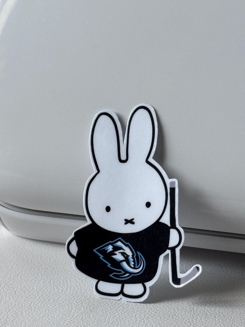 Autocollant vinyle de hockey lapin Miffy Conférence Ouest NHL | Décalque inspiré du hockey