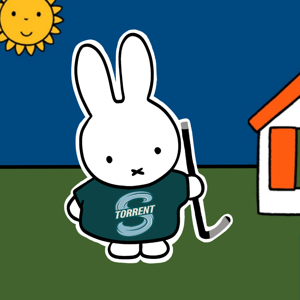 Autocollant vinyle lapin Miffy inspiré des équipes de la PWHL | Décalque inspiré du hockey