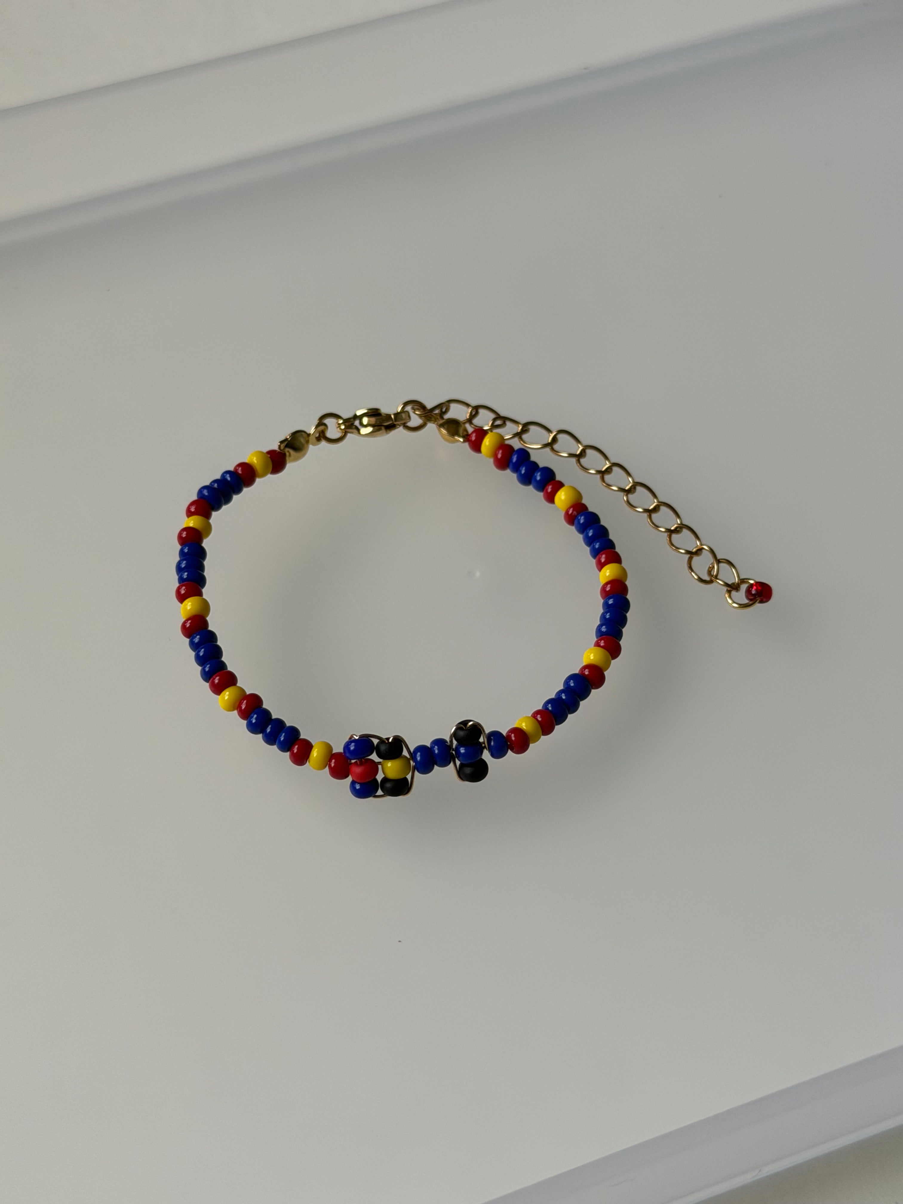 F1 Race Car Beaded Bracelet
