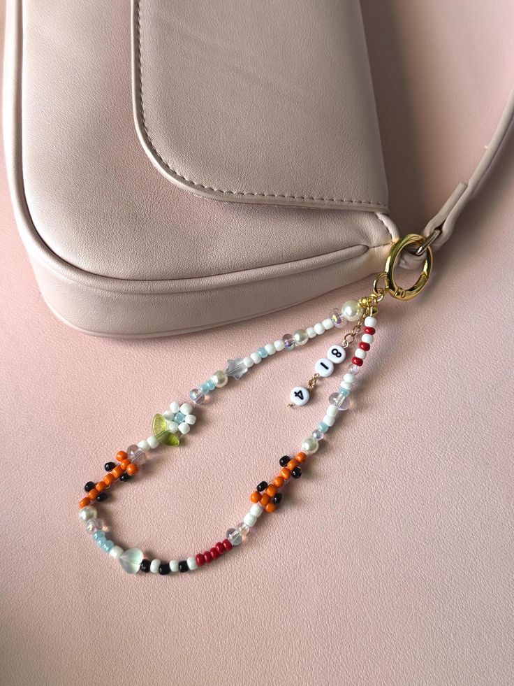 Floral Beaded F1 Race Car Keychain