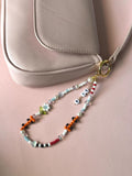 Floral Beaded F1 Race Car Keychain