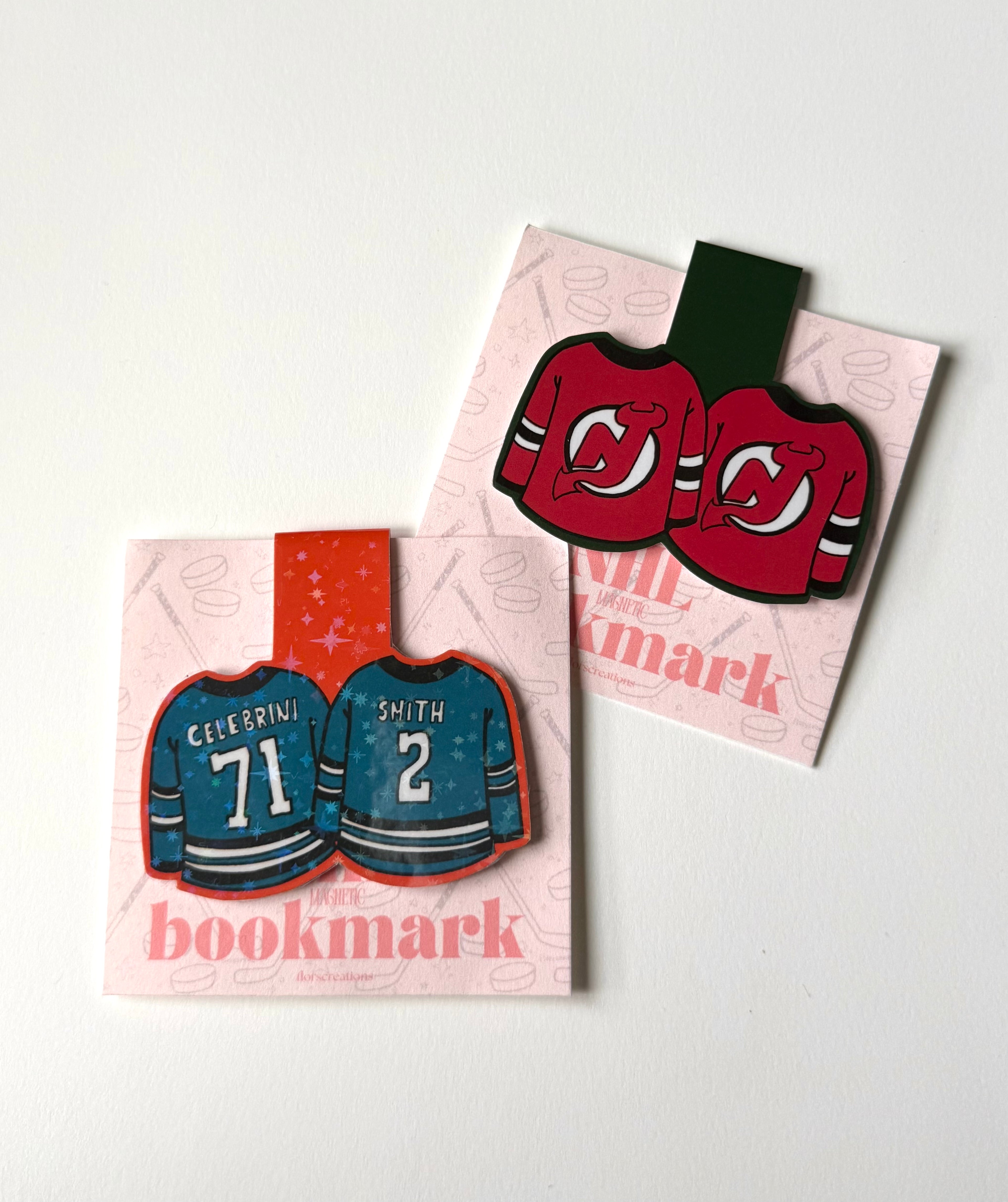 Marque-page magnétique maillot de hockey personnalisé