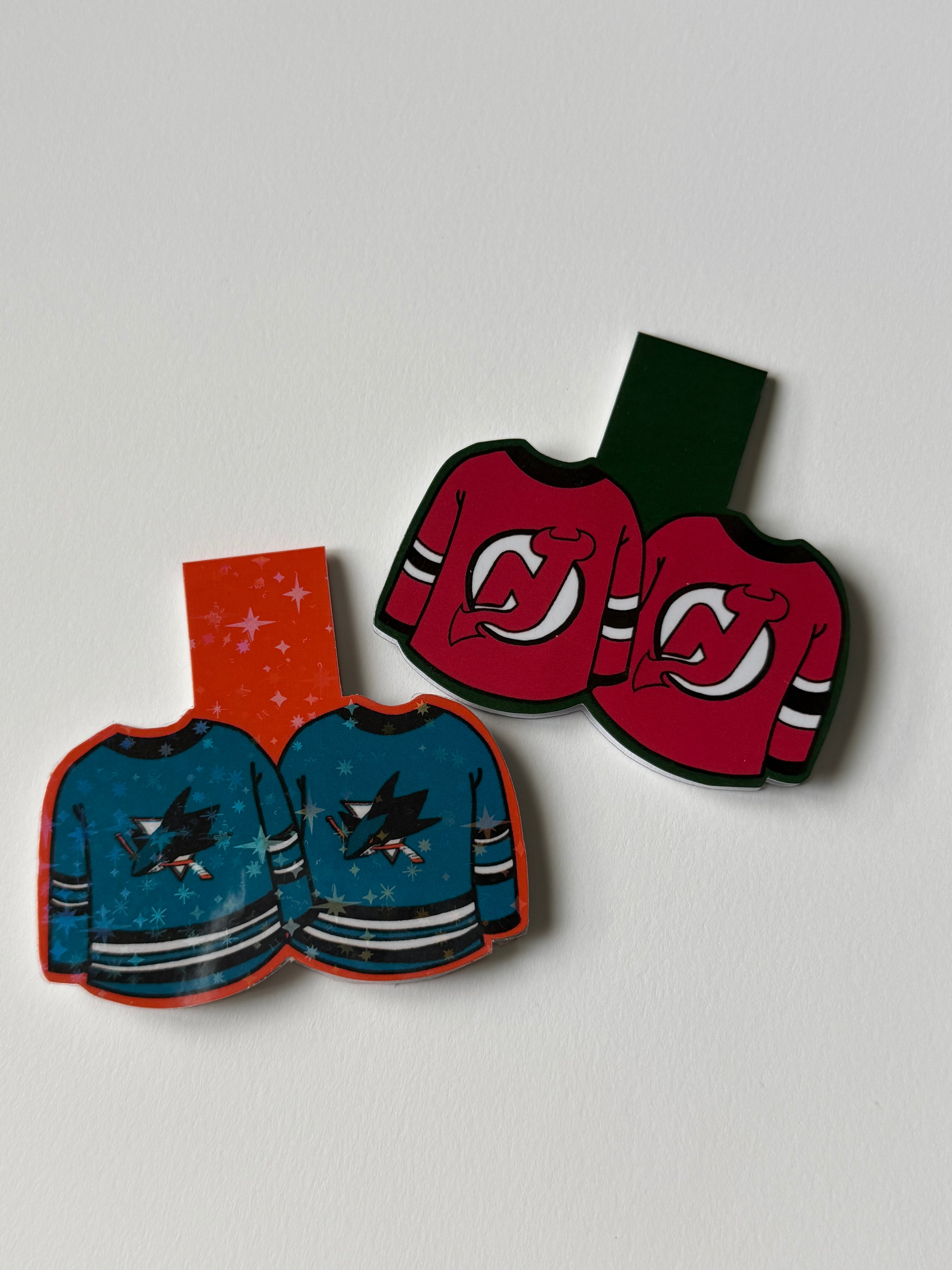 Marque-page magnétique maillot de hockey personnalisé