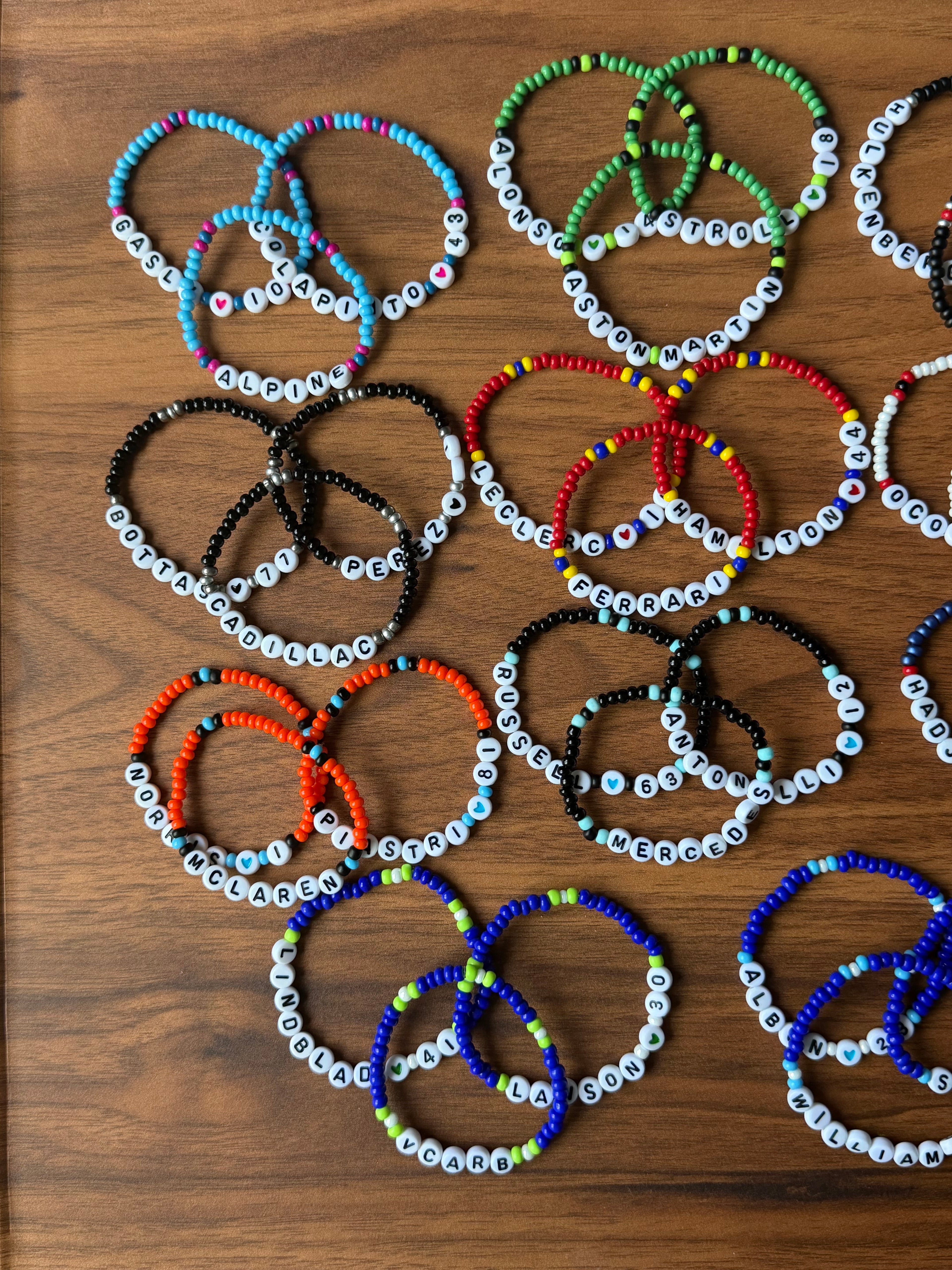F1 Team Friendship Bracelet Set