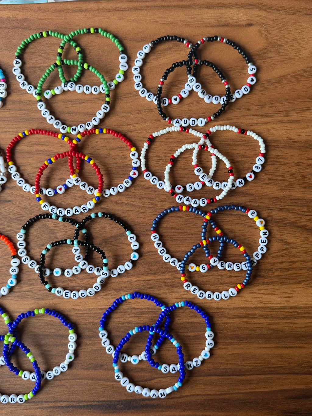 F1 Team Friendship Bracelet Set