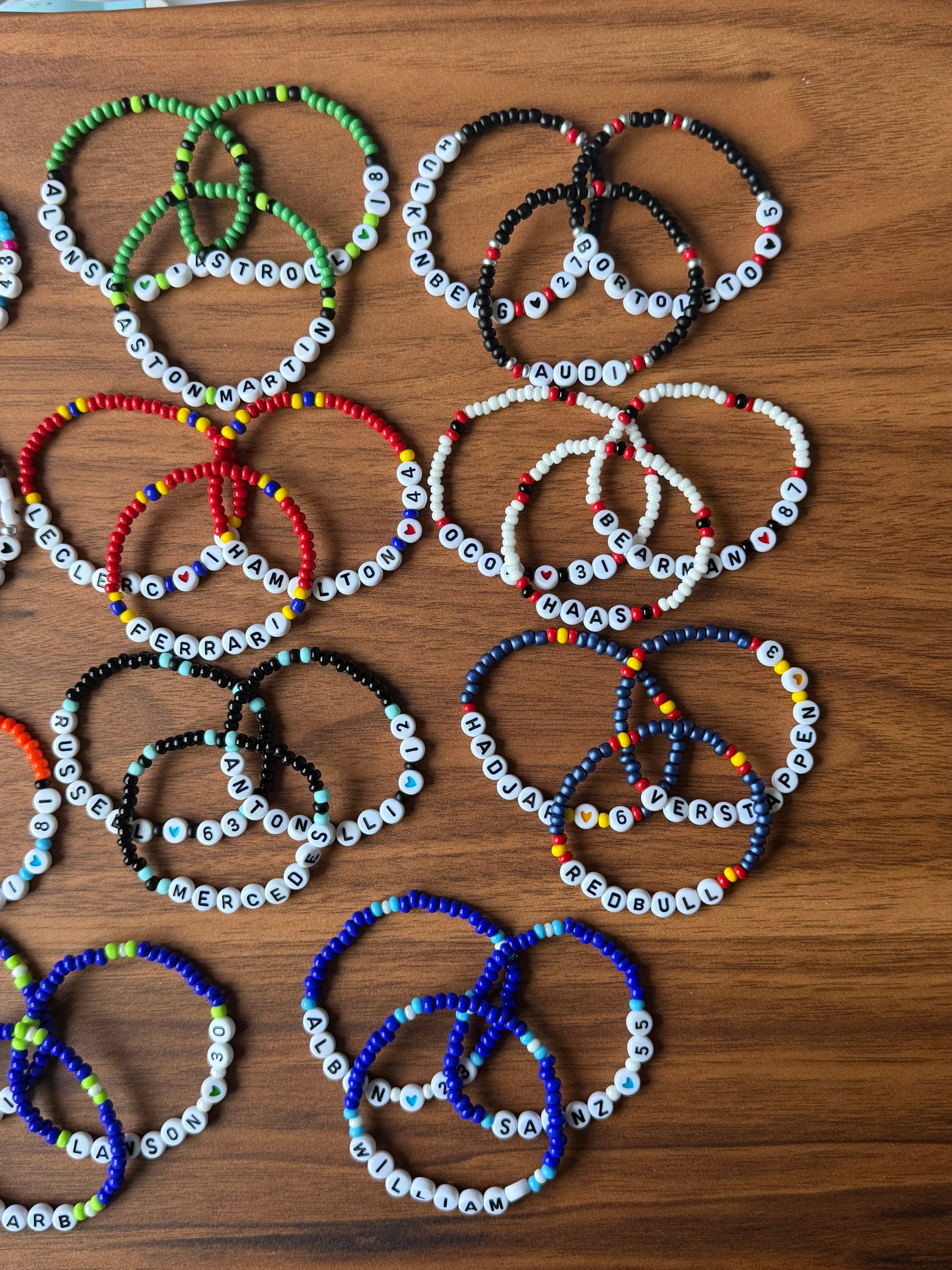 F1 Team Friendship Bracelet Set