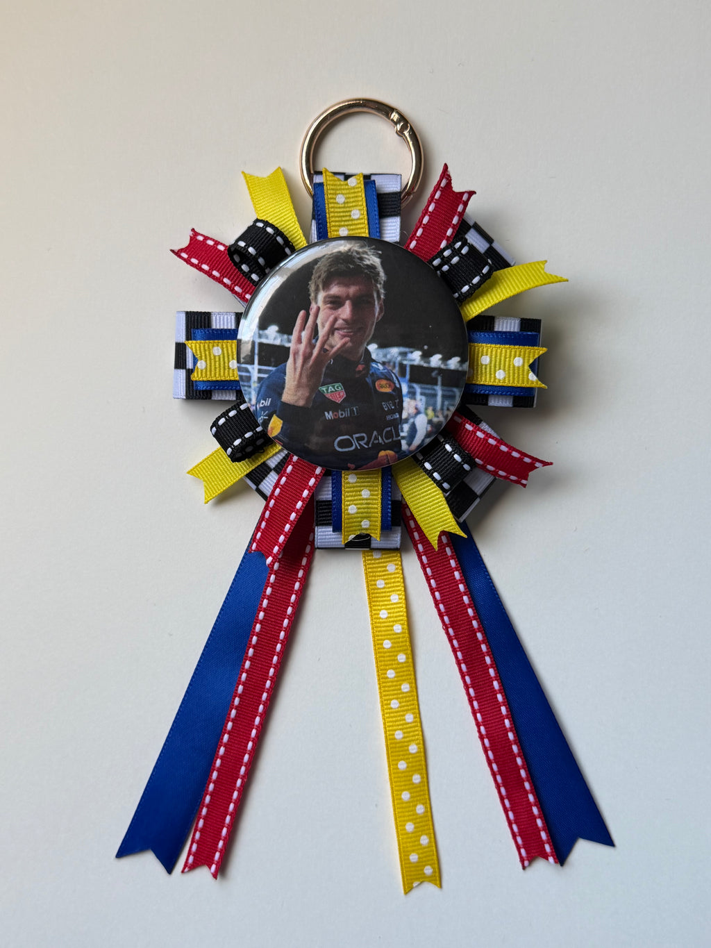 F1 Driver Rosette Badge Keychain | Formula 1 Accessory