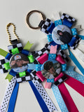 Mini F1 Driver Rosette Badge Keychain | Formula 1 Accessory