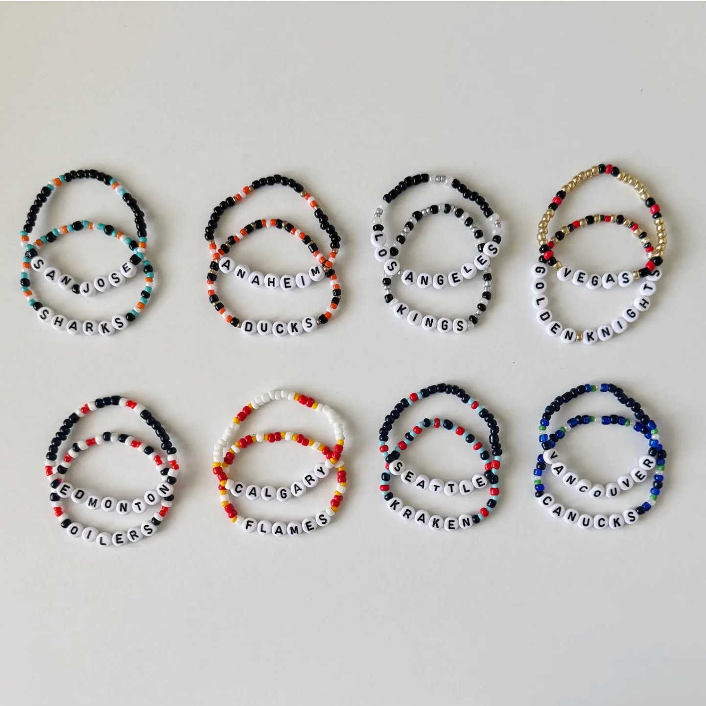 NHL Team Friendship Bracelet Set