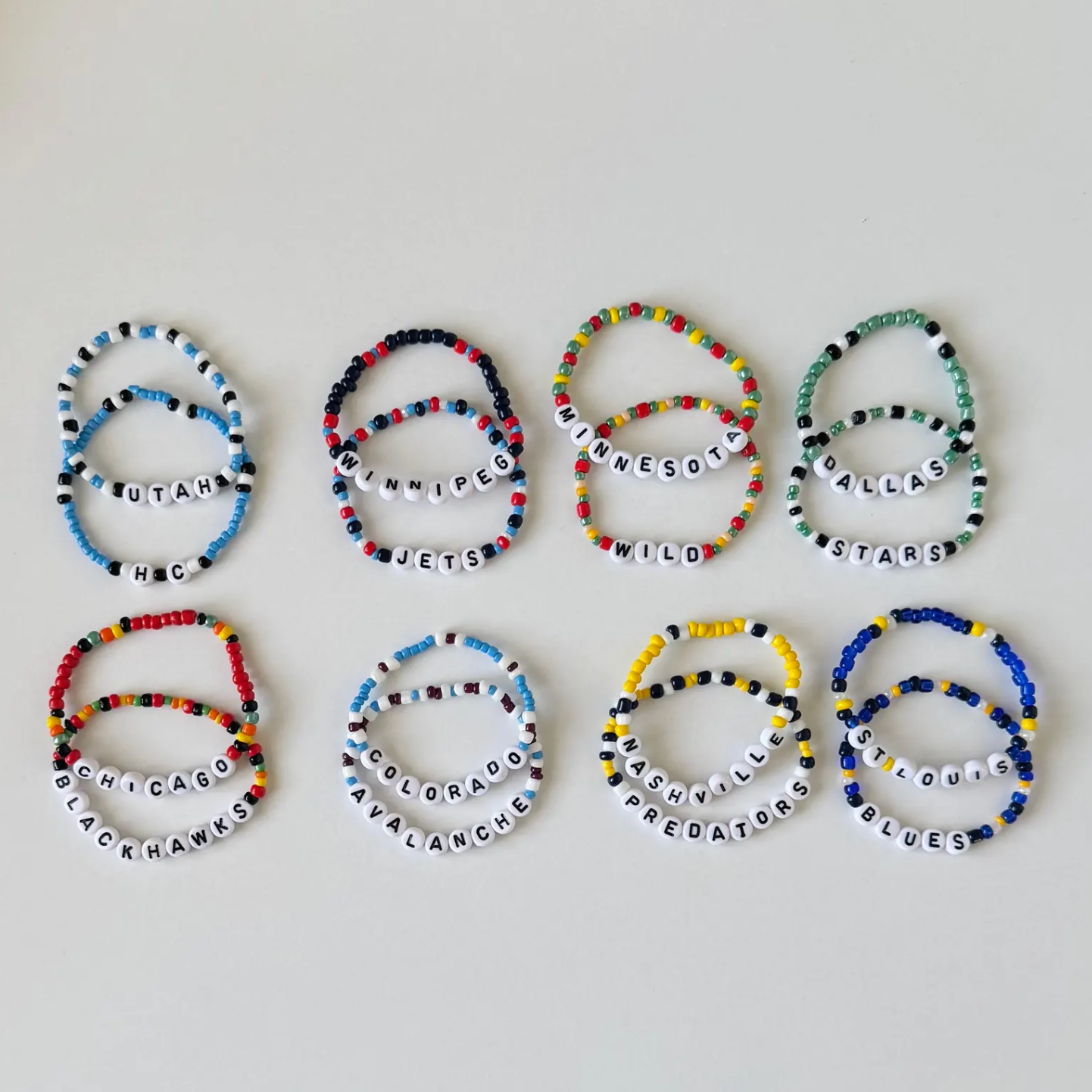 NHL Team Friendship Bracelet Set