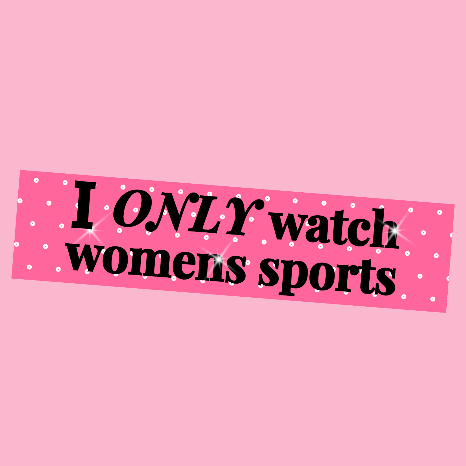 Autocollant pour pare-chocs Je ne regarde que le sport féminin | Décalcomanie