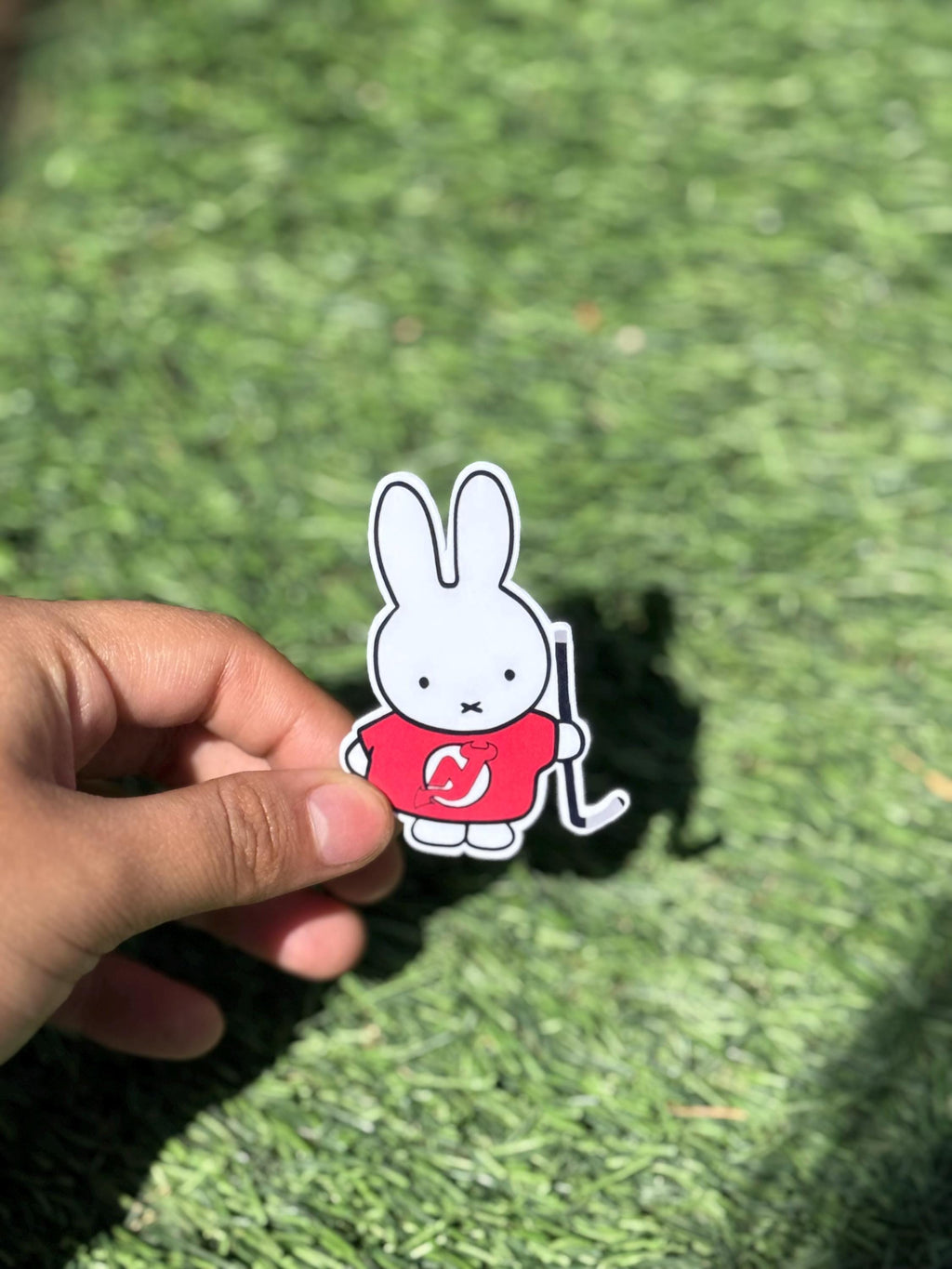 Autocollant vinyle Miffy Lapin Conférence Est LNH | Décalque inspiré du hockey