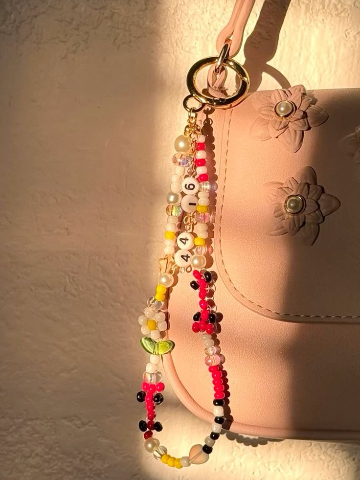 Floral Beaded F1 Race Car Keychain