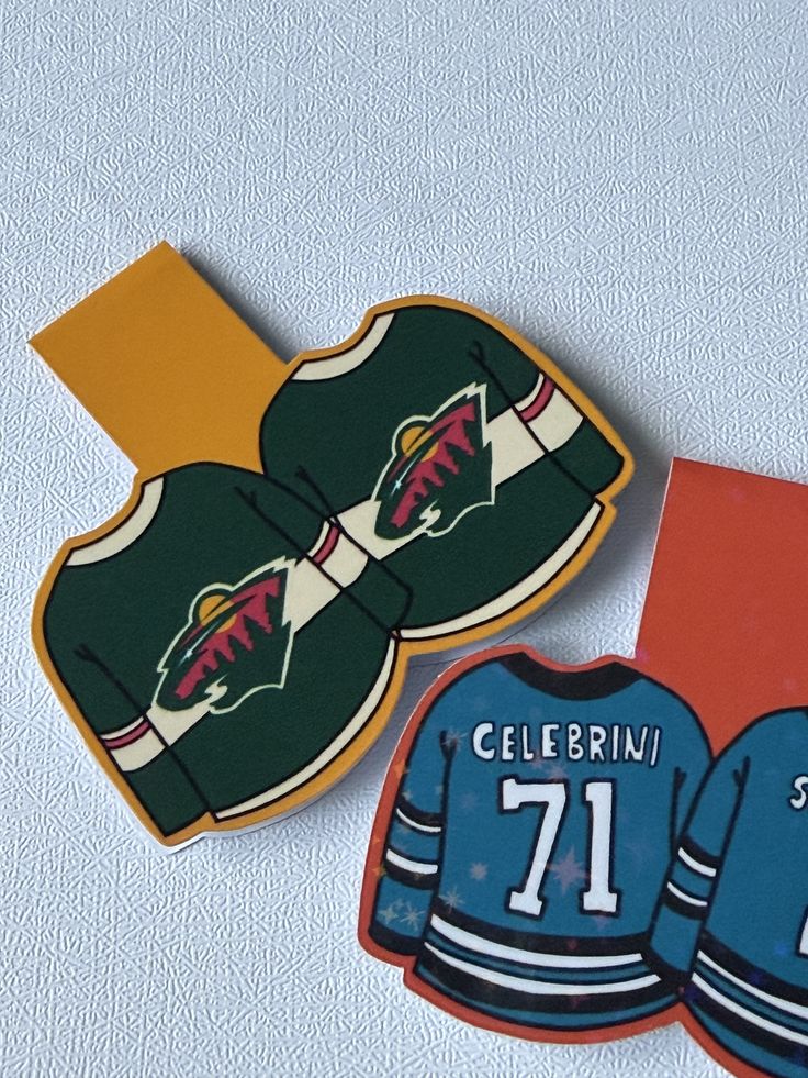 Marque-page magnétique maillot de hockey personnalisé