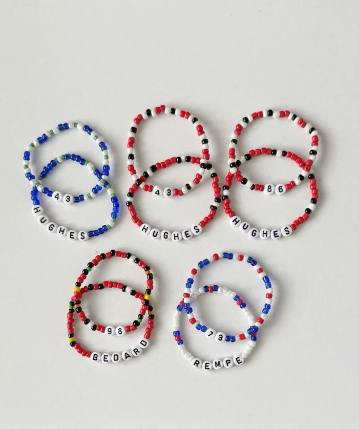 NHL Inspired Player Friendship Bracelet Set